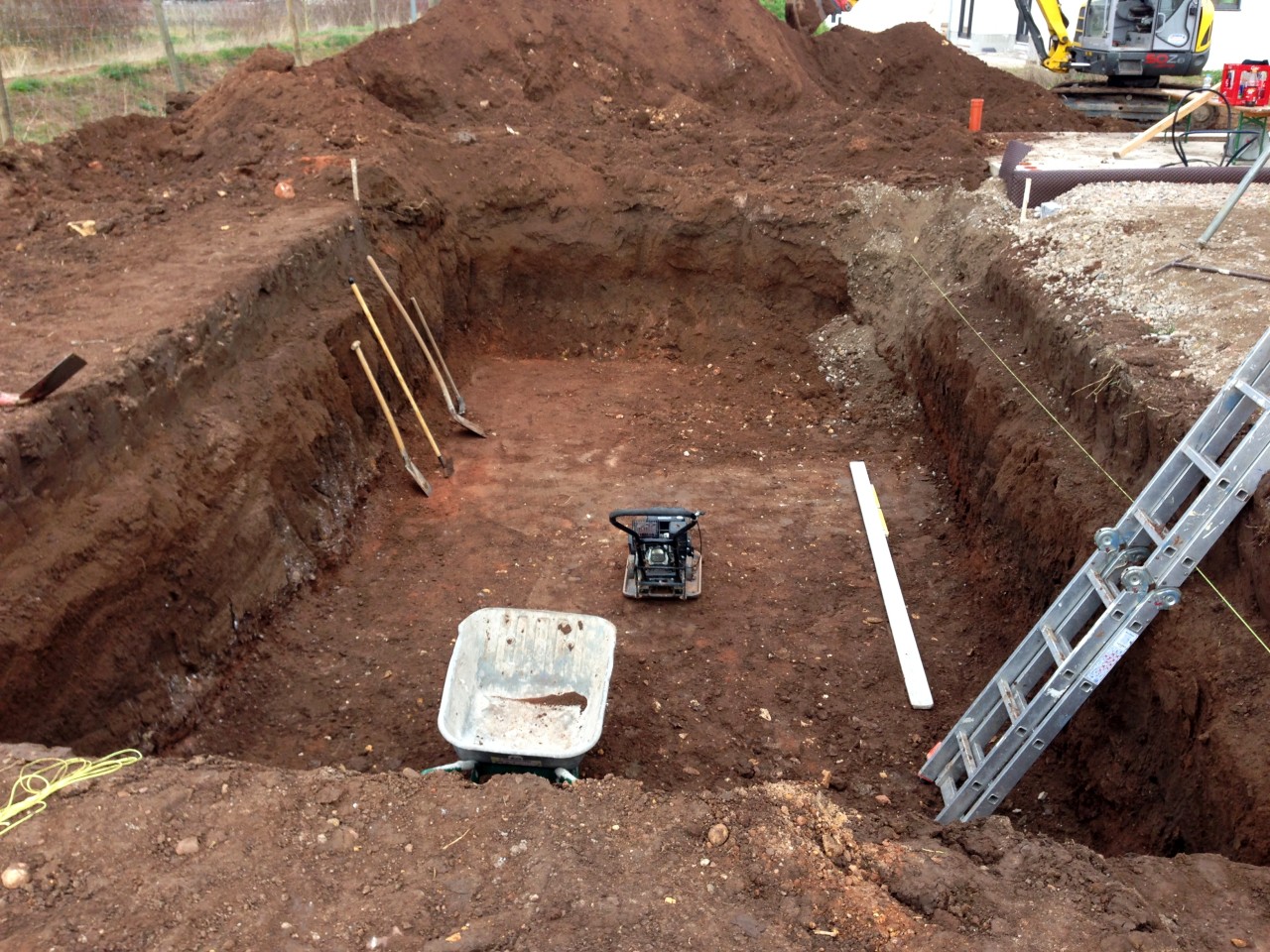 Hauptgrube fast fertig