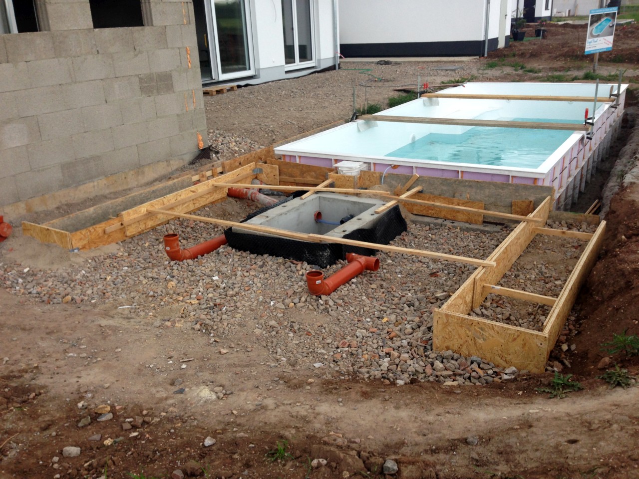 Schalung für Streifenfundamente