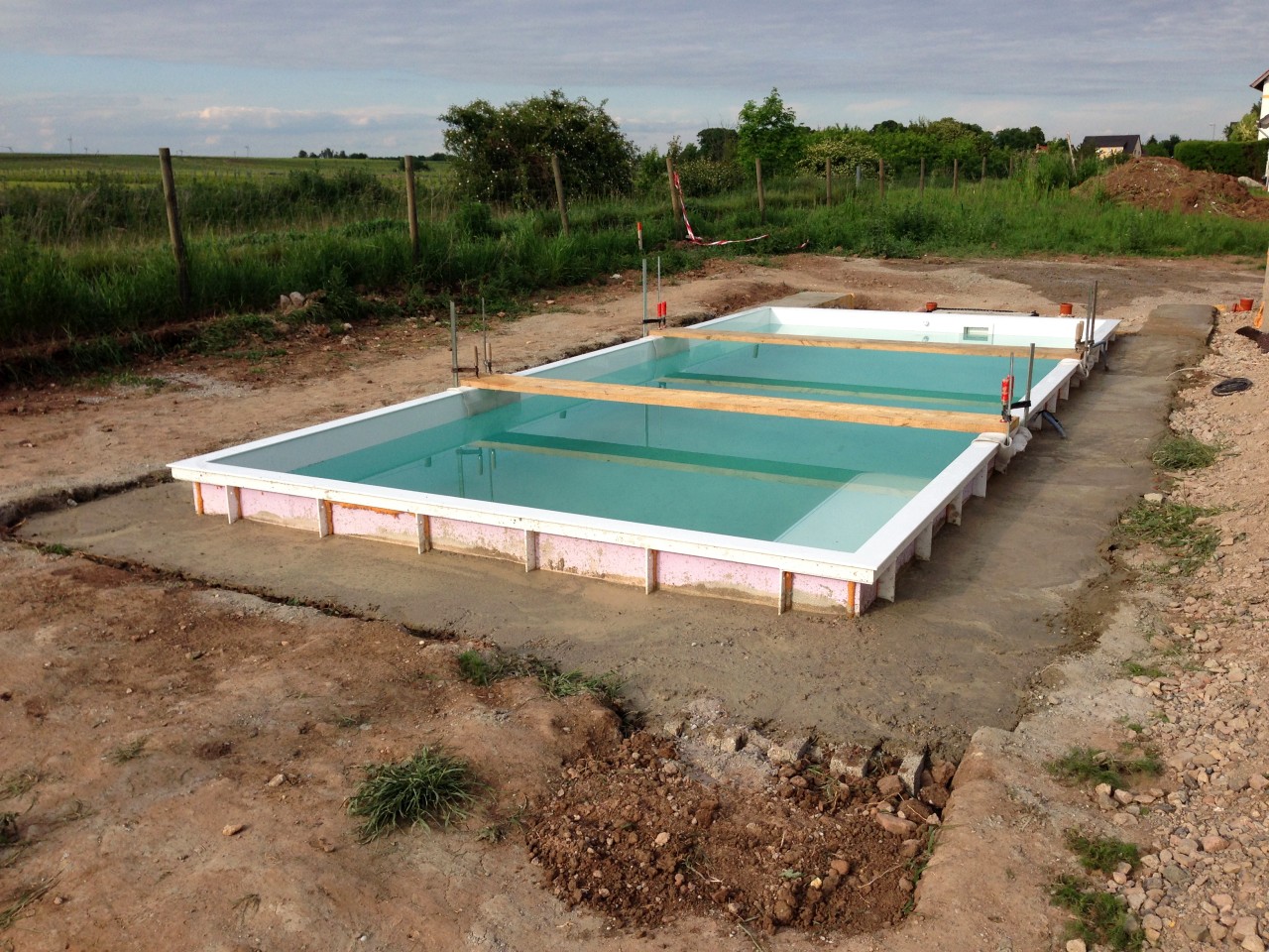 dritte Lage betoniert